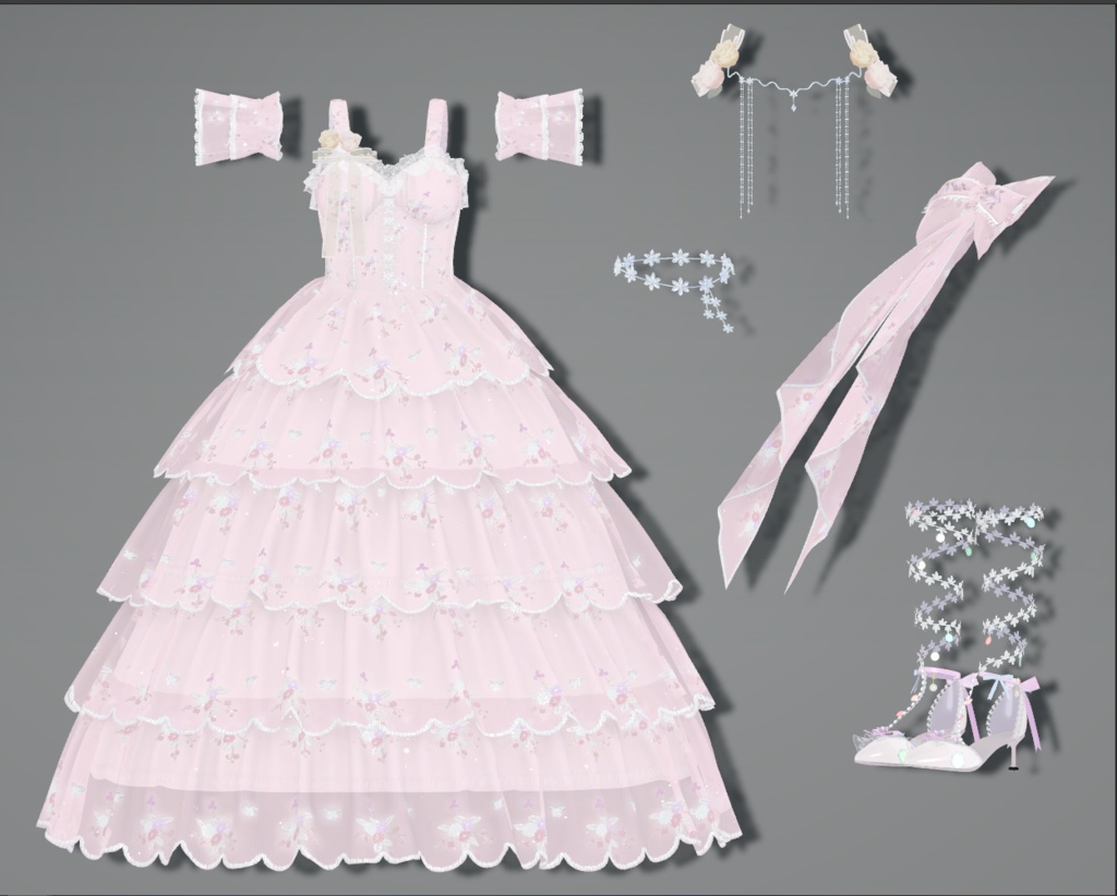 vrchat衣装【 ライムLime,マヌカmanuka適応です】花嫁