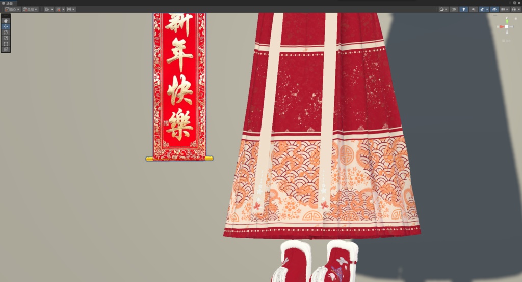 vrchat衣装【 Lime,manuka,chiffon適応です】中国风新年装