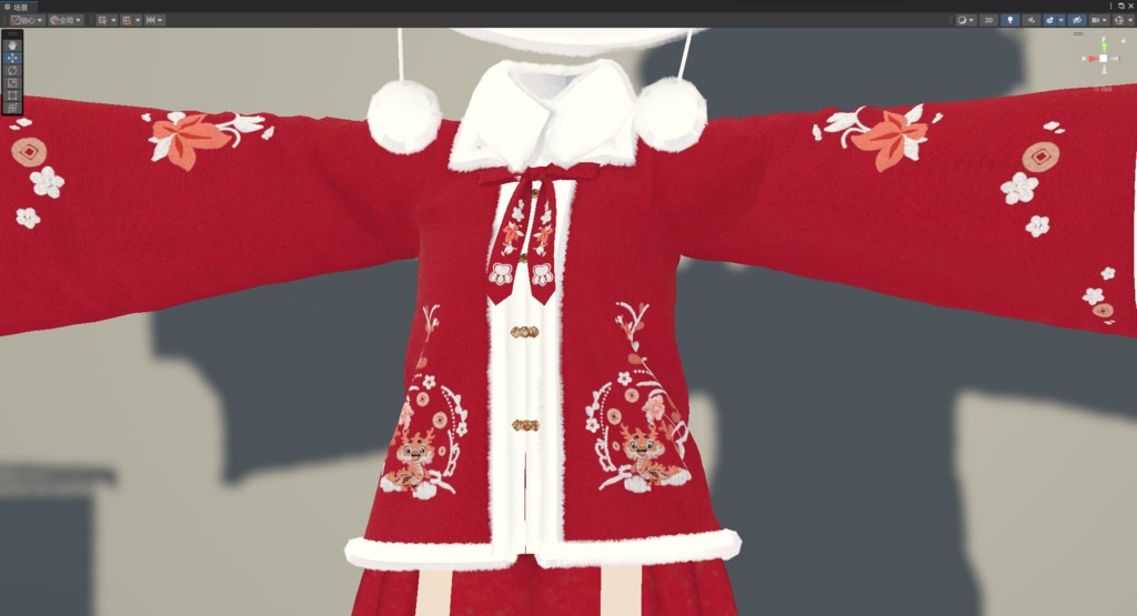 vrchat衣装【 Lime,manuka,chiffon適応です】中国风新年装