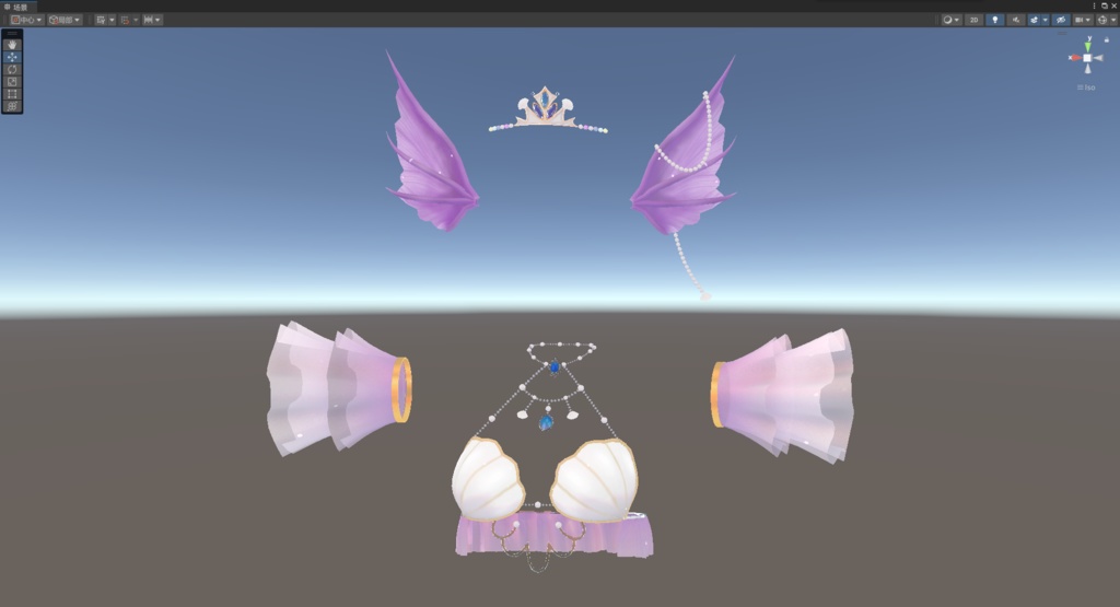 vrchat衣装【 ライムLime,chiffon,manuka適応です】人鱼