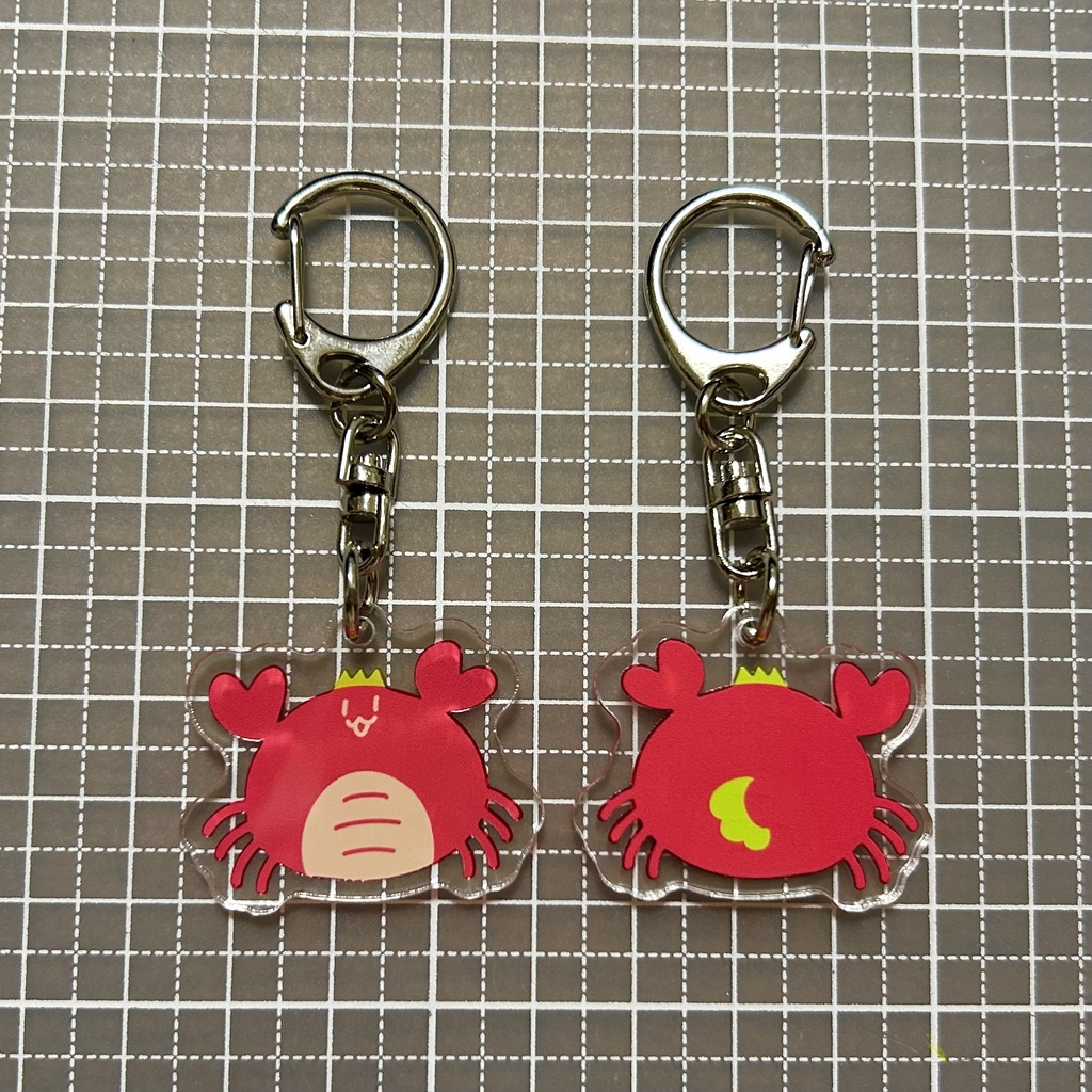 両面かにアクキー