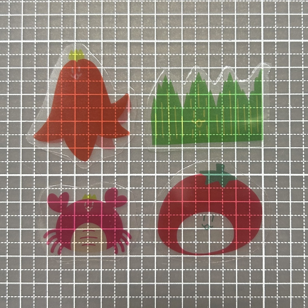 おべんとうシールセット とうめいver.