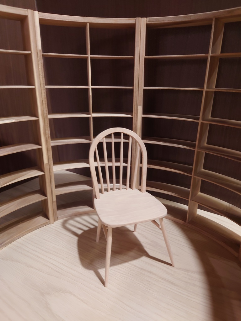 【受注生産】1/6 円形本棚(60度)