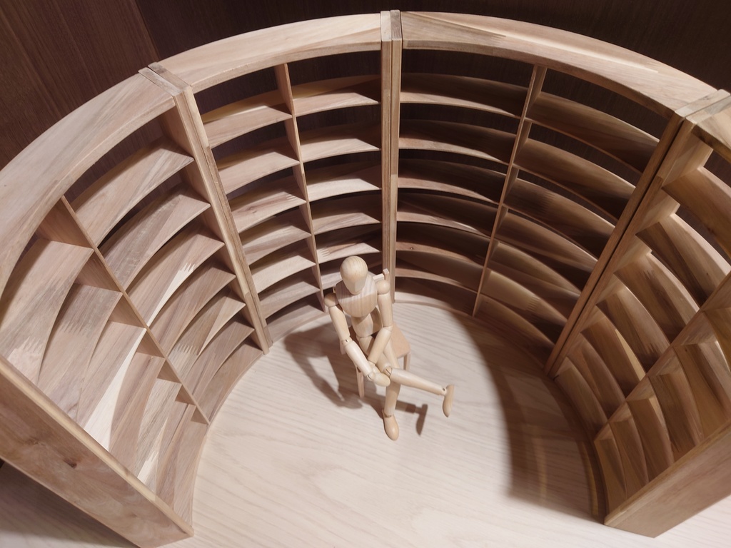 【受注生産】1/6 円形本棚(60度)