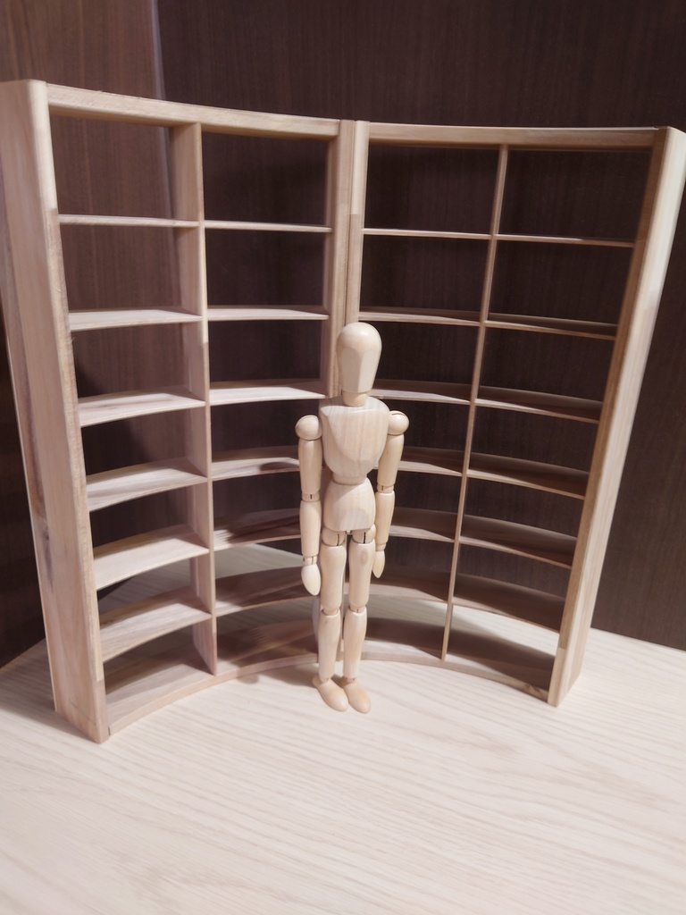 【受注生産】1/6 円形本棚(45度)