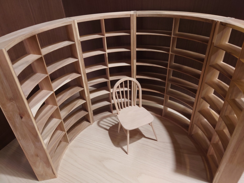 【受注生産】1/6 円形本棚(45度)