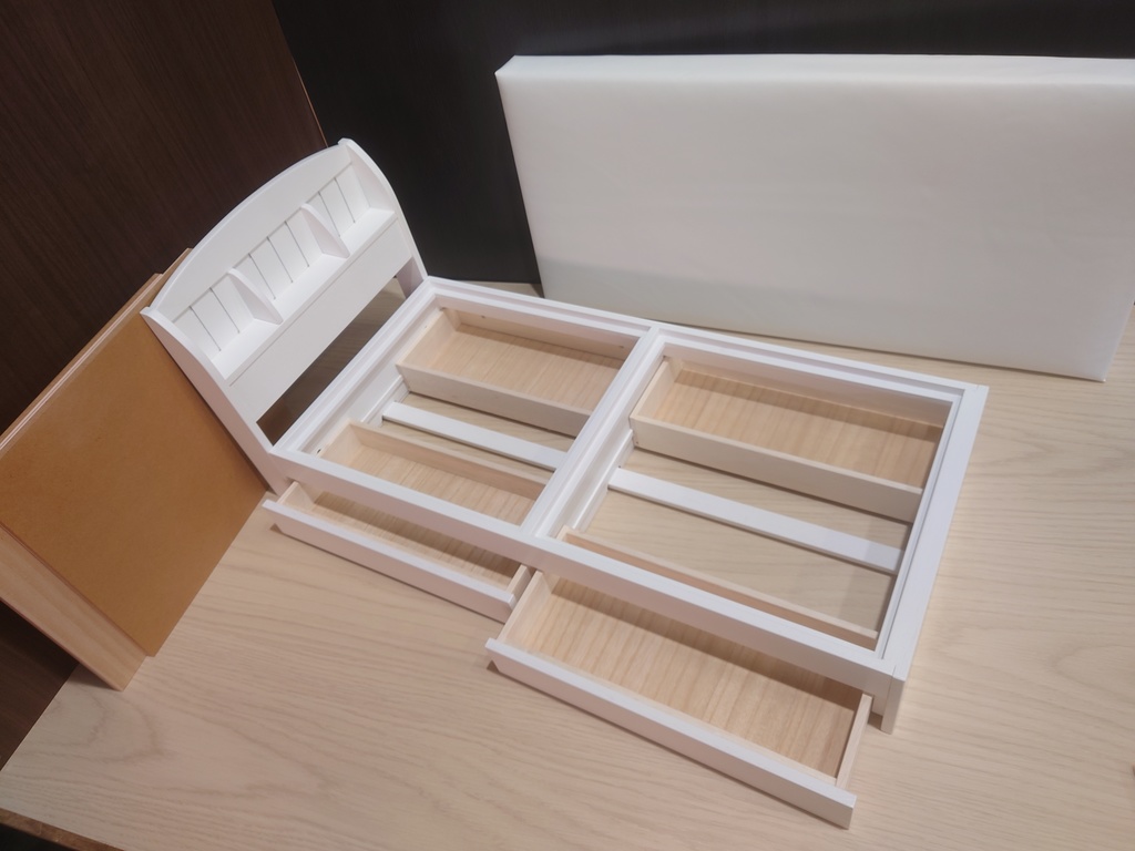 ドール家具 1/4 ベッドフレーム