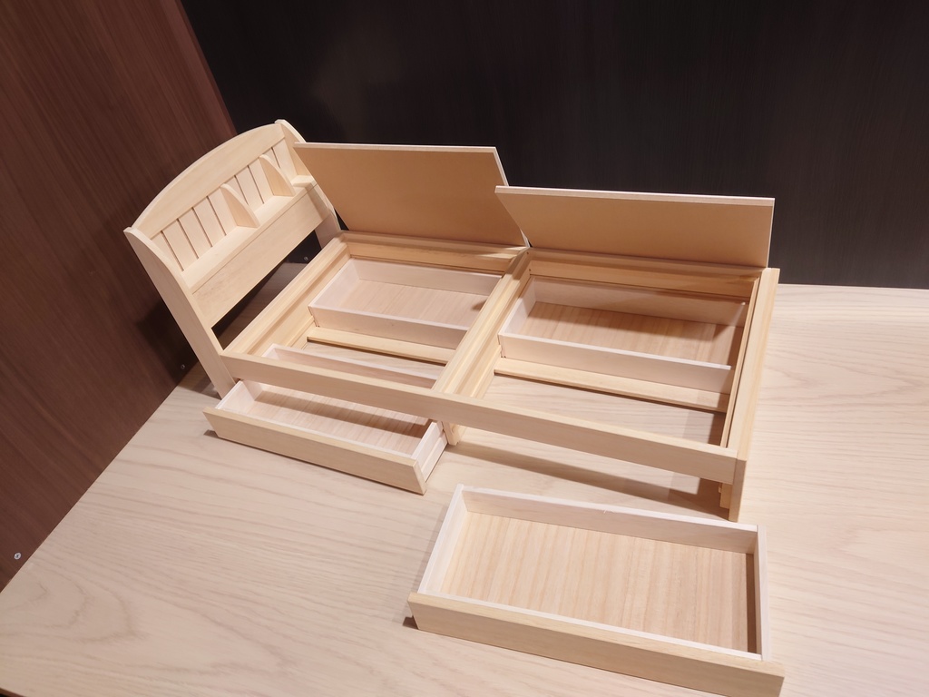 ドール家具 1/4 ベッドフレーム