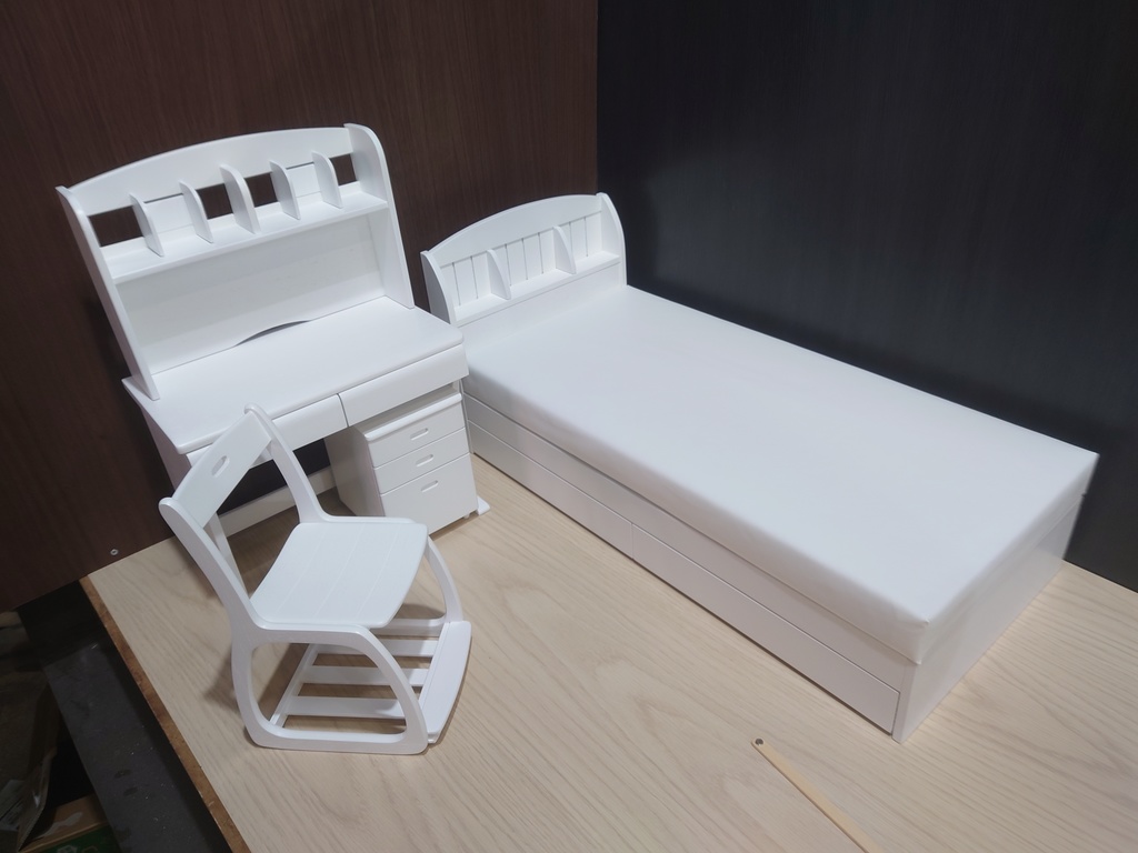 ドール家具 1/4 ベッドフレーム