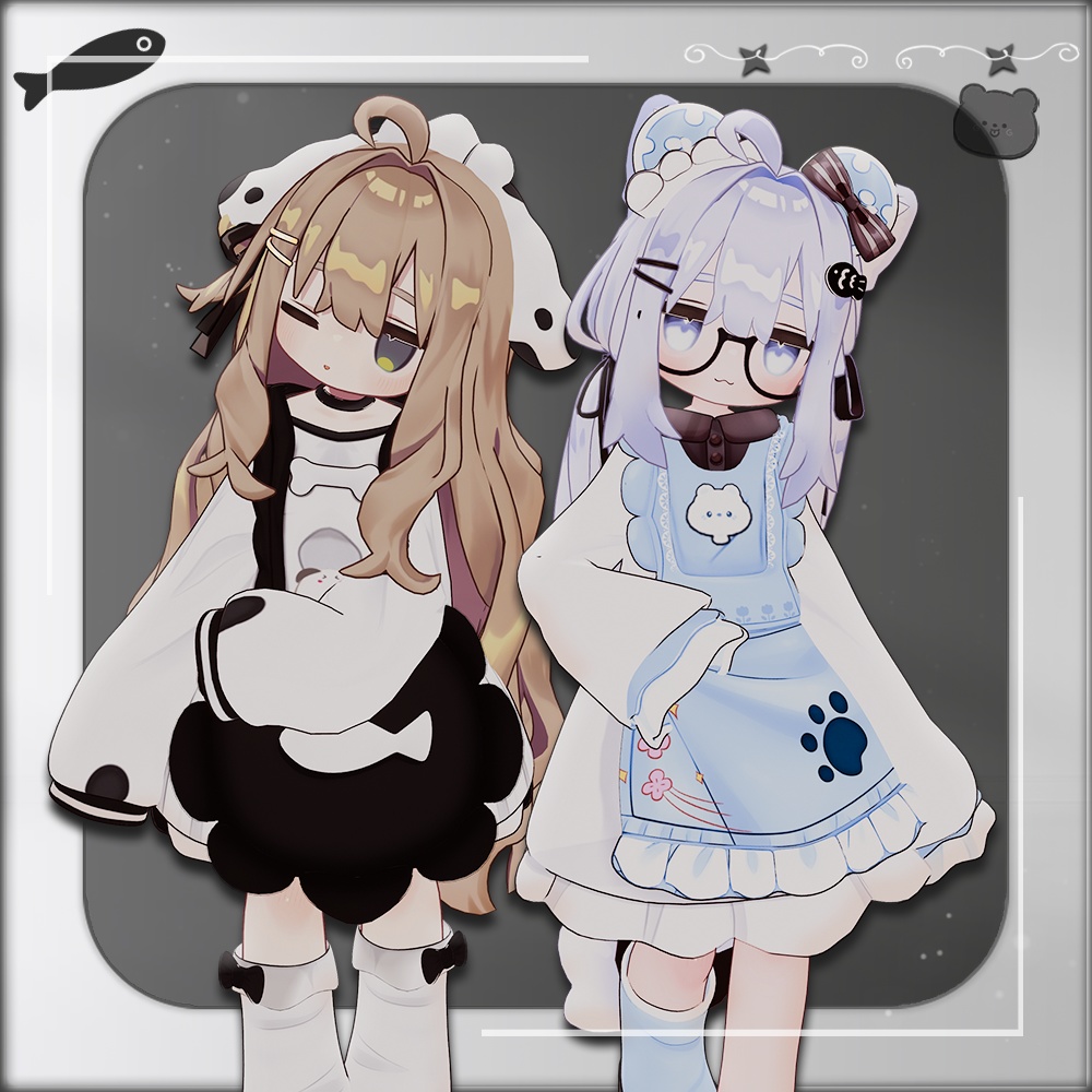 {Mamefriends/ Hikarun衣装 }/ 子犬と子熊