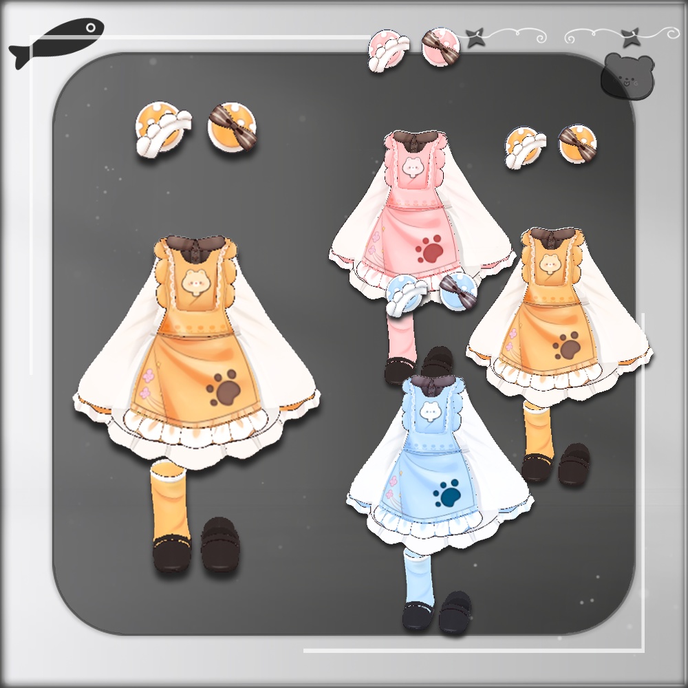 {Mamefriends/ Hikarun衣装 }/ 子犬と子熊