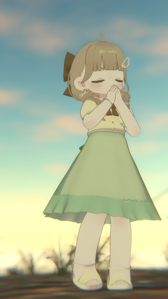 【無料】ネコミミリボンワンピース【キプフェル対応】