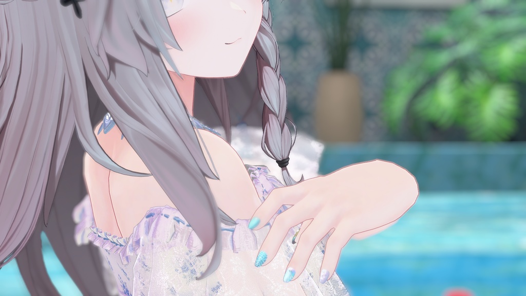 🌊期間限定無料【6アバター+汎用】Waving Sea Nail【全6色】