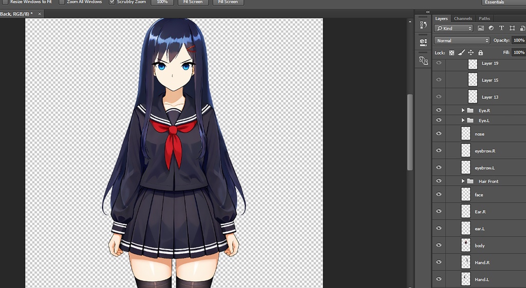 Vtuber Character-Runa SchoolGirl-Ready tu use