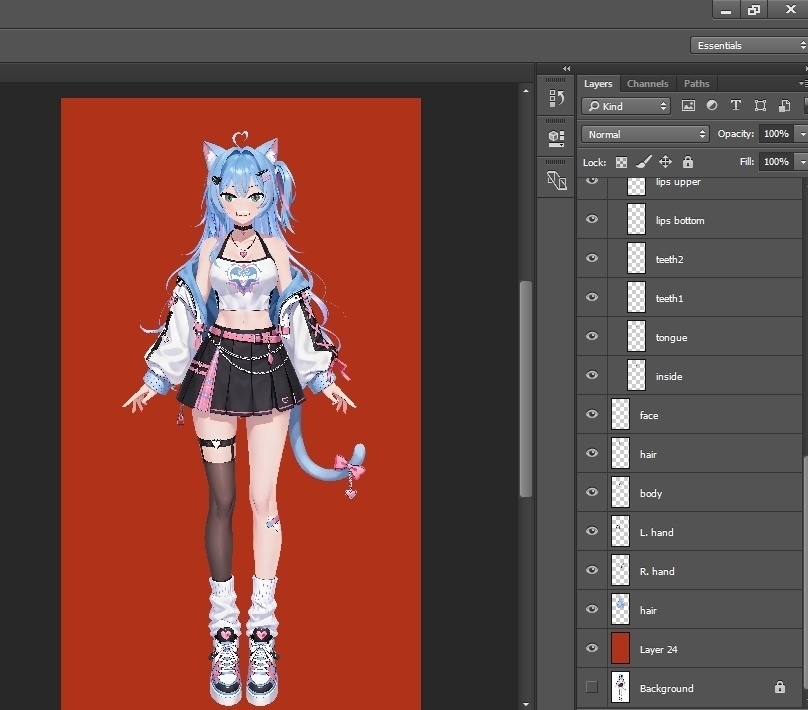 ✨ Luna – Cute Catgirl VTuber Model (Ready to Use) ✨