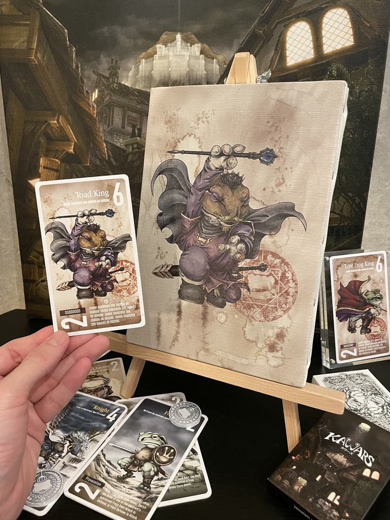 【限定1点】KAWARS ヒキガエル王様 直筆サイン入りキャンバスプリント SMサイズ(227×158mm)