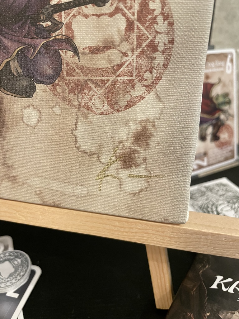 【限定1点】KAWARS ヒキガエル王様 直筆サイン入りキャンバスプリント SMサイズ(227×158mm)