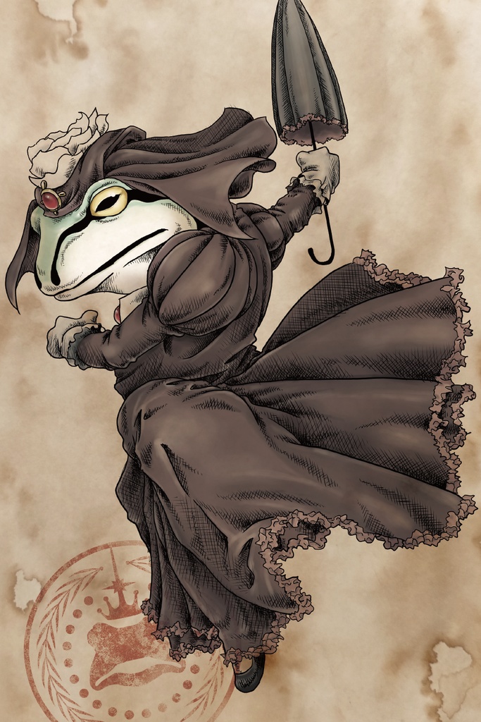 【限定1点】KAWARS アマガエル女王 直筆サイン入りキャンバスプリント SMサイズ(227×158mm)