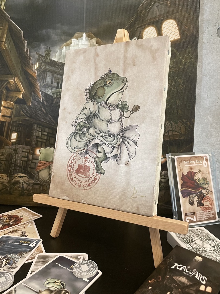 【限定１点】KAWARS  ウシガエル女王　直筆サイン入りキャンバスプリント SMサイズ（227×158mm）
