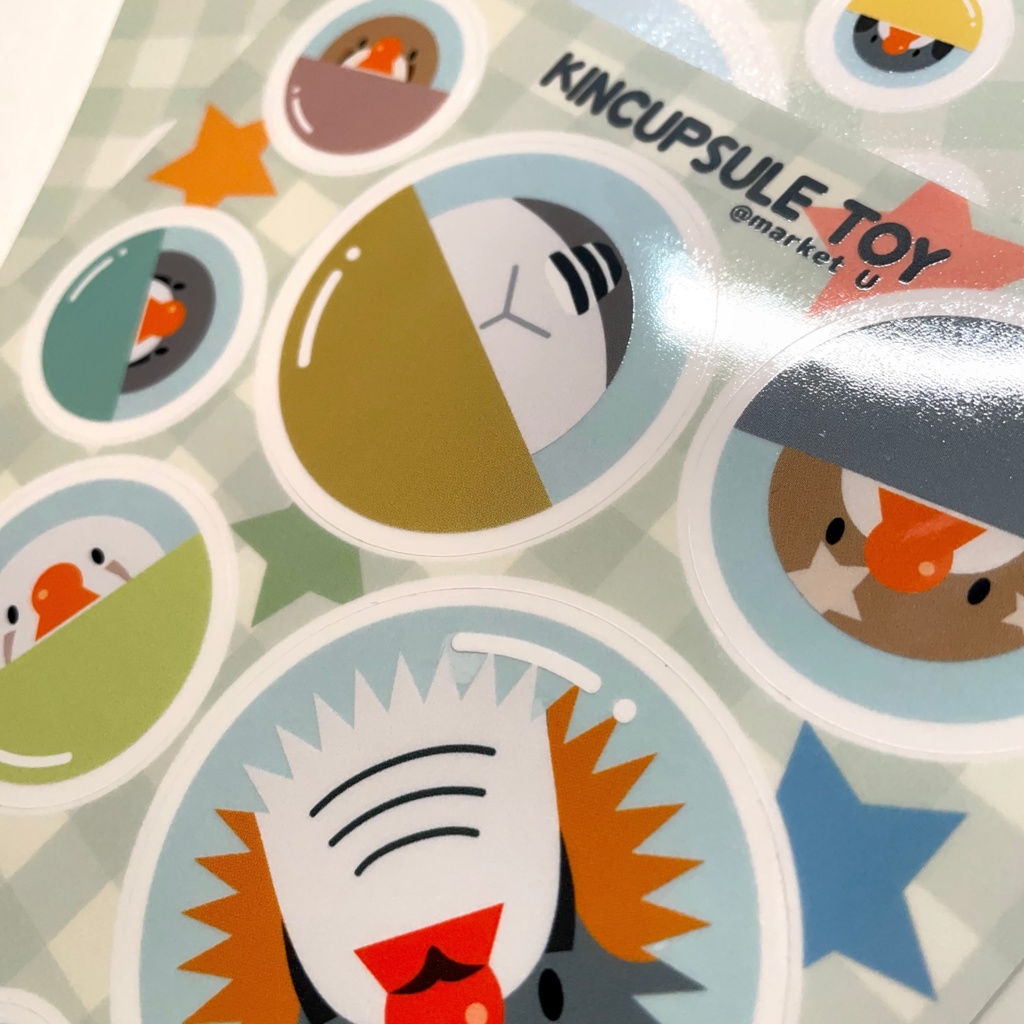 キンカプセルトイ クリアシールセット(Kincapsule Toy Clear Stickers)