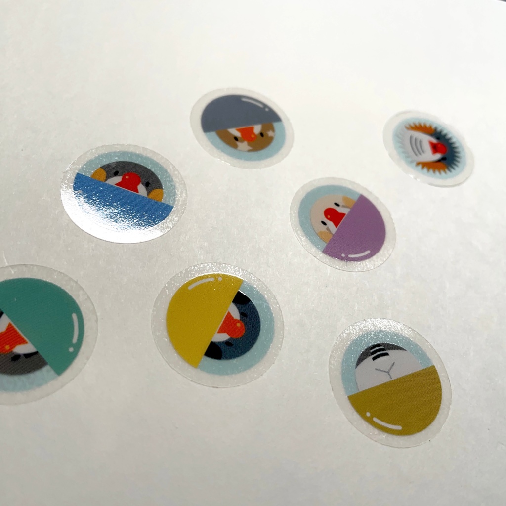 キンカプセルトイ クリアシールセット(Kincapsule Toy Clear Stickers)