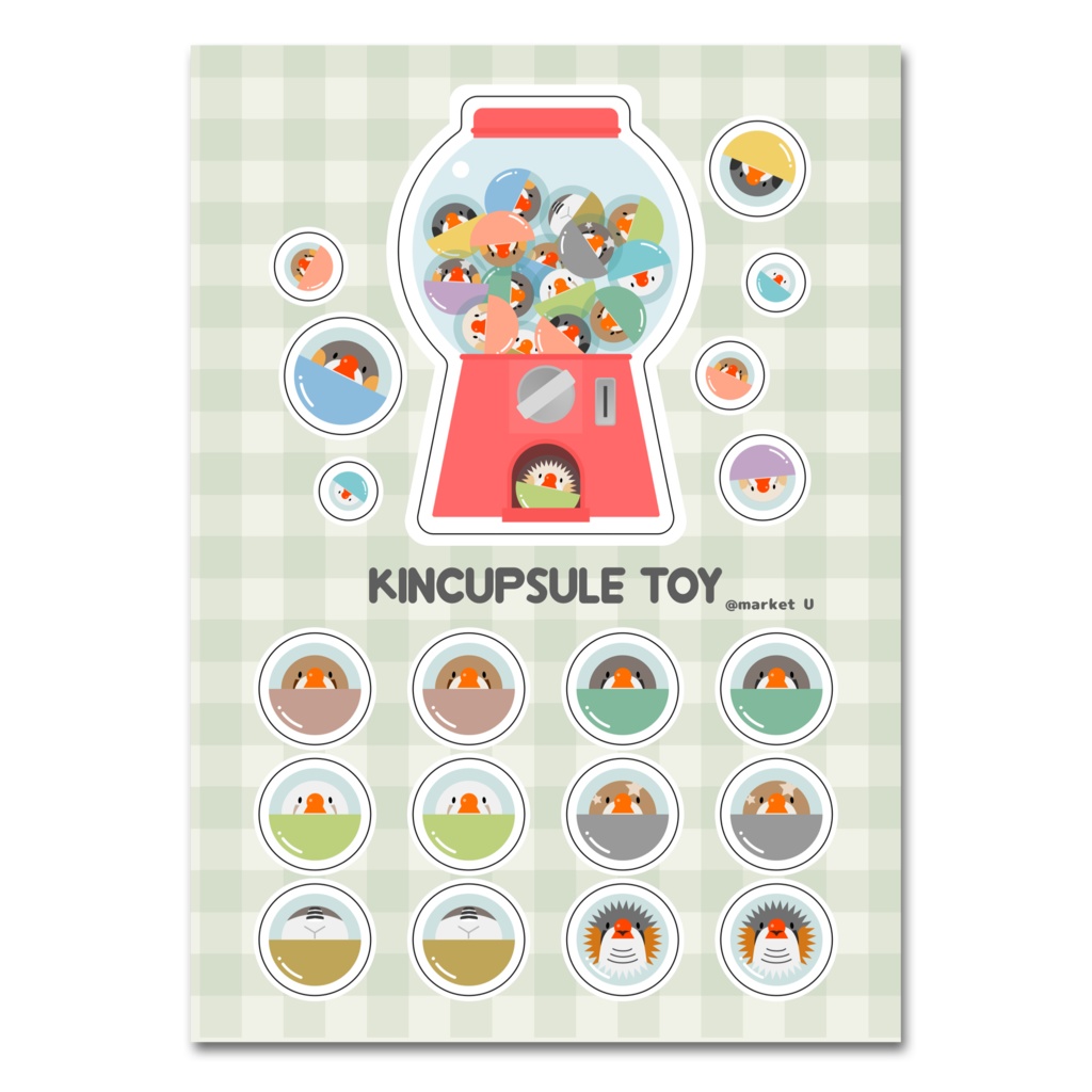 キンカプセルトイ クリアシールセット(Kincapsule Toy Clear Stickers)