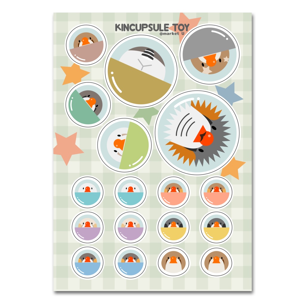 キンカプセルトイ クリアシールセット(Kincapsule Toy Clear Stickers)