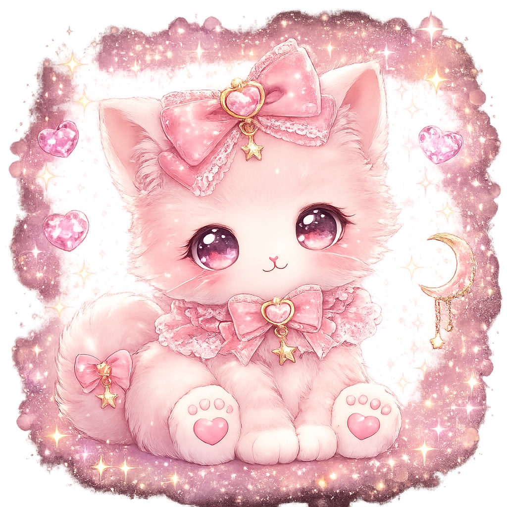 キラキラゆめかわ子猫🌟スマホステッカー