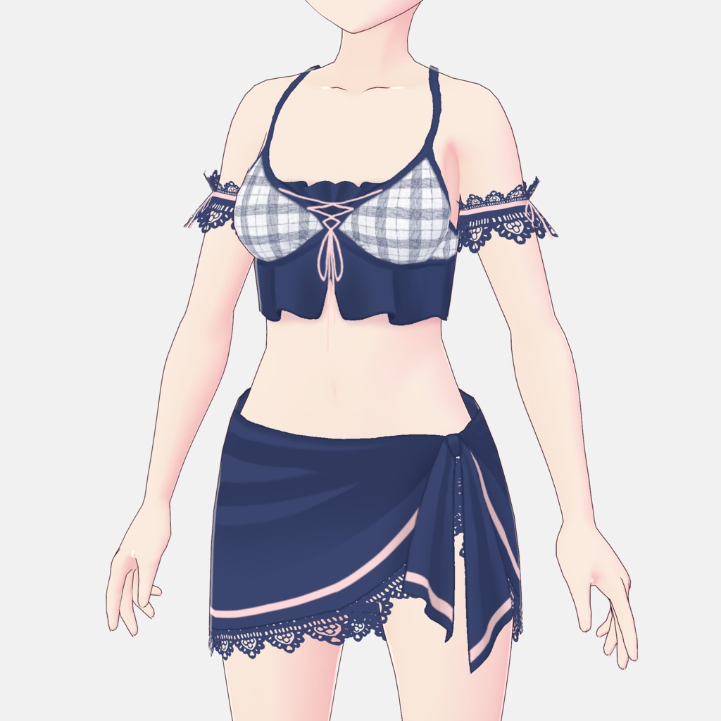 【VRoid】ビスチェ水着