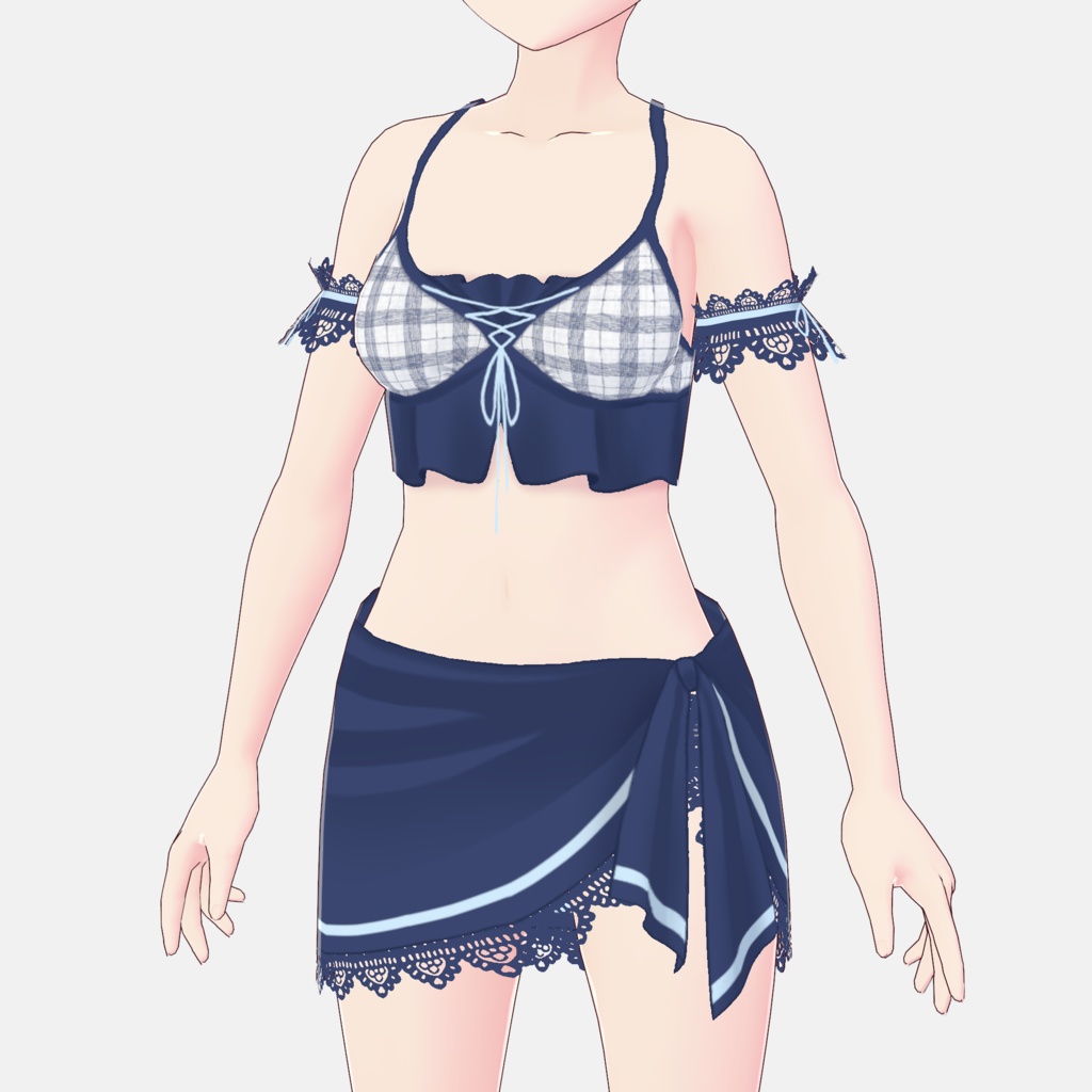 【VRoid】ビスチェ水着