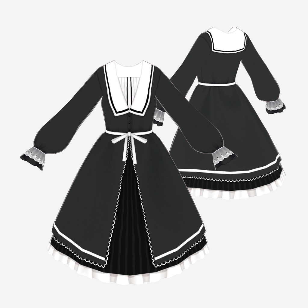 【VRoid】セーラーワンピース