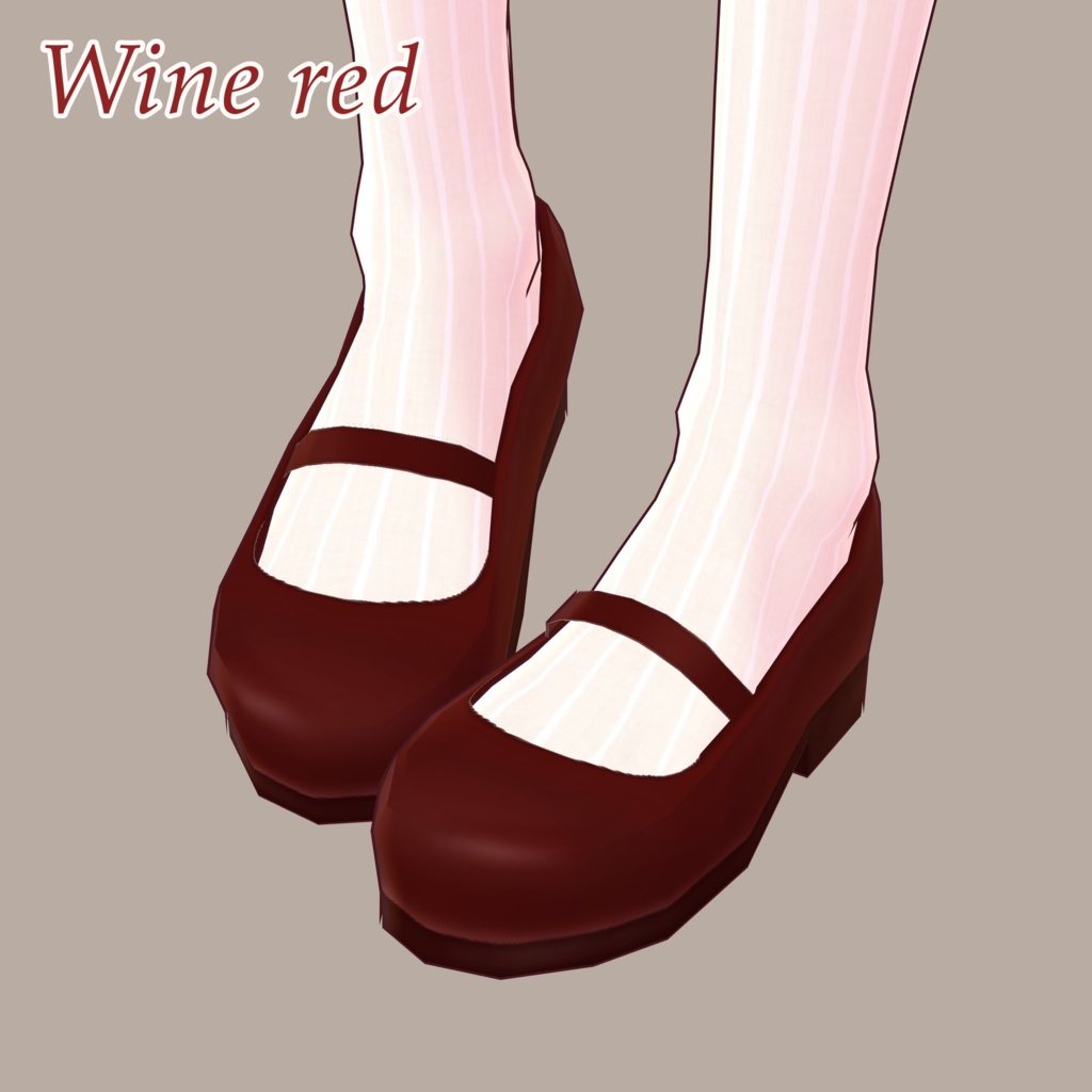 【VRoid用テクスチャ】ストラップパンプス