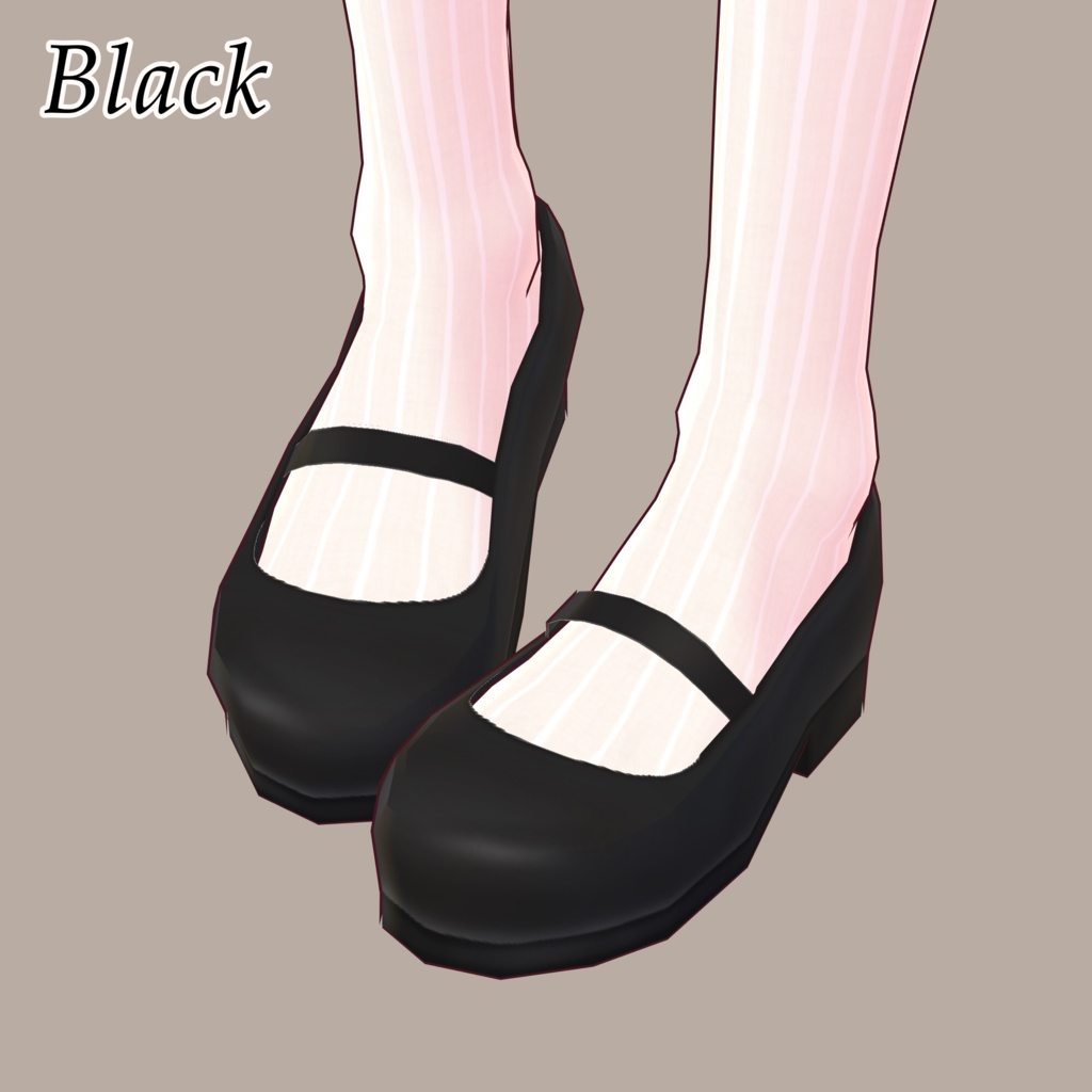 【VRoid用テクスチャ】ストラップパンプス