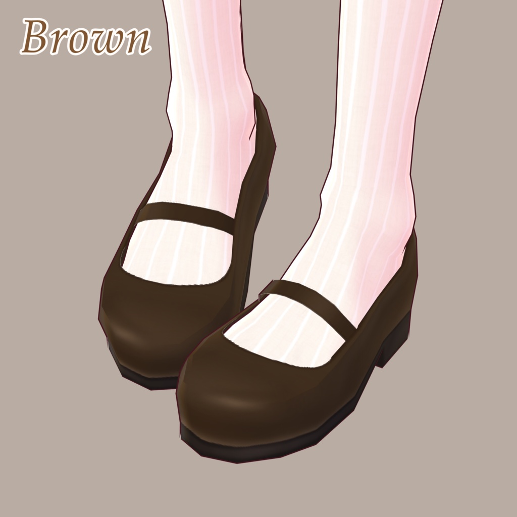 【VRoid用テクスチャ】ストラップパンプス