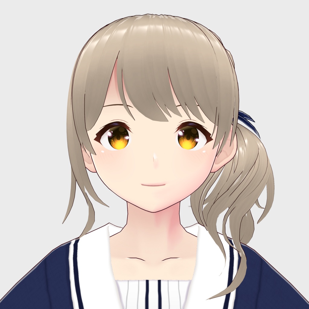 【VRoidへアプリセット】ふんわりパーマサイドテール