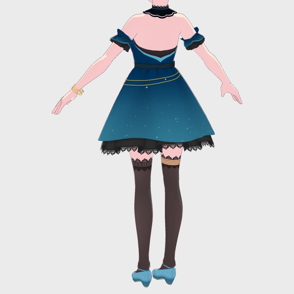 【VRoid正式版】星空パーティドレス