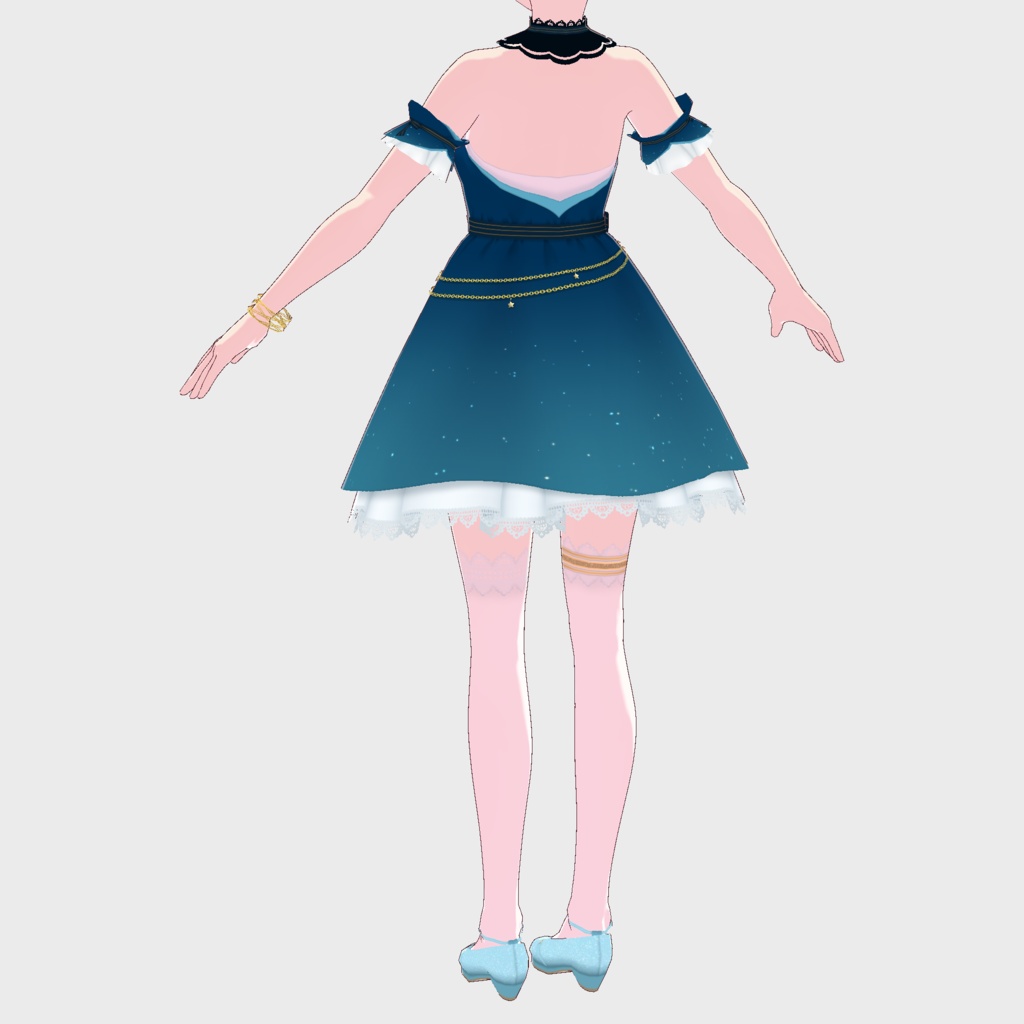 【VRoid正式版】星空パーティドレス