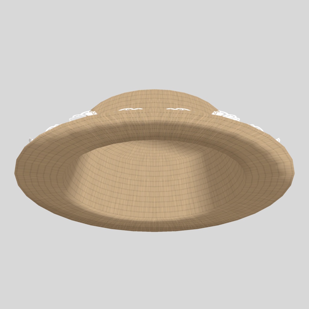 【3Dモデル】レースカンカン帽