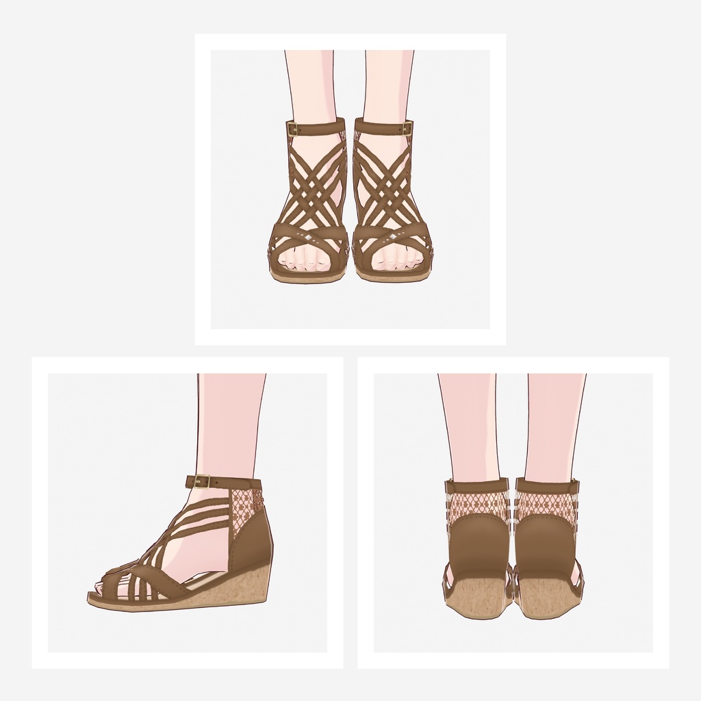 【VRoid正式版】編みサンダル