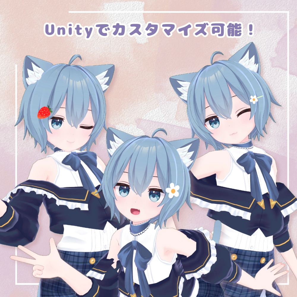 【3Dモデル】フルーツヘアピンセット (fruit hairpin set) 【VRChat想定】