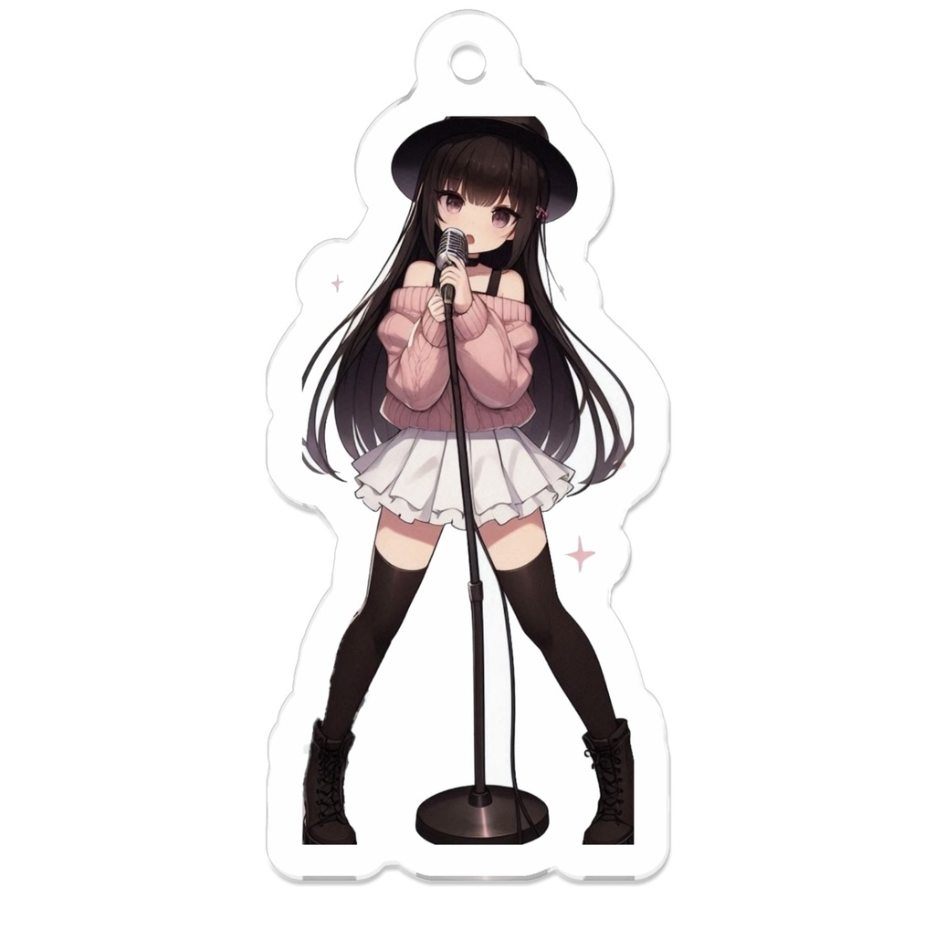 [限定5個]みーみん　アクリルキーホルダー　スタンドマイク　歌唱中