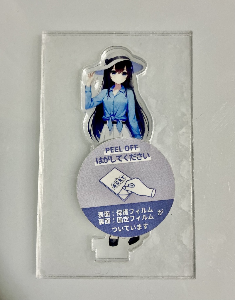 [限定２つ]イラストみーみん　アクリルスタンド　ブルーシャツversion