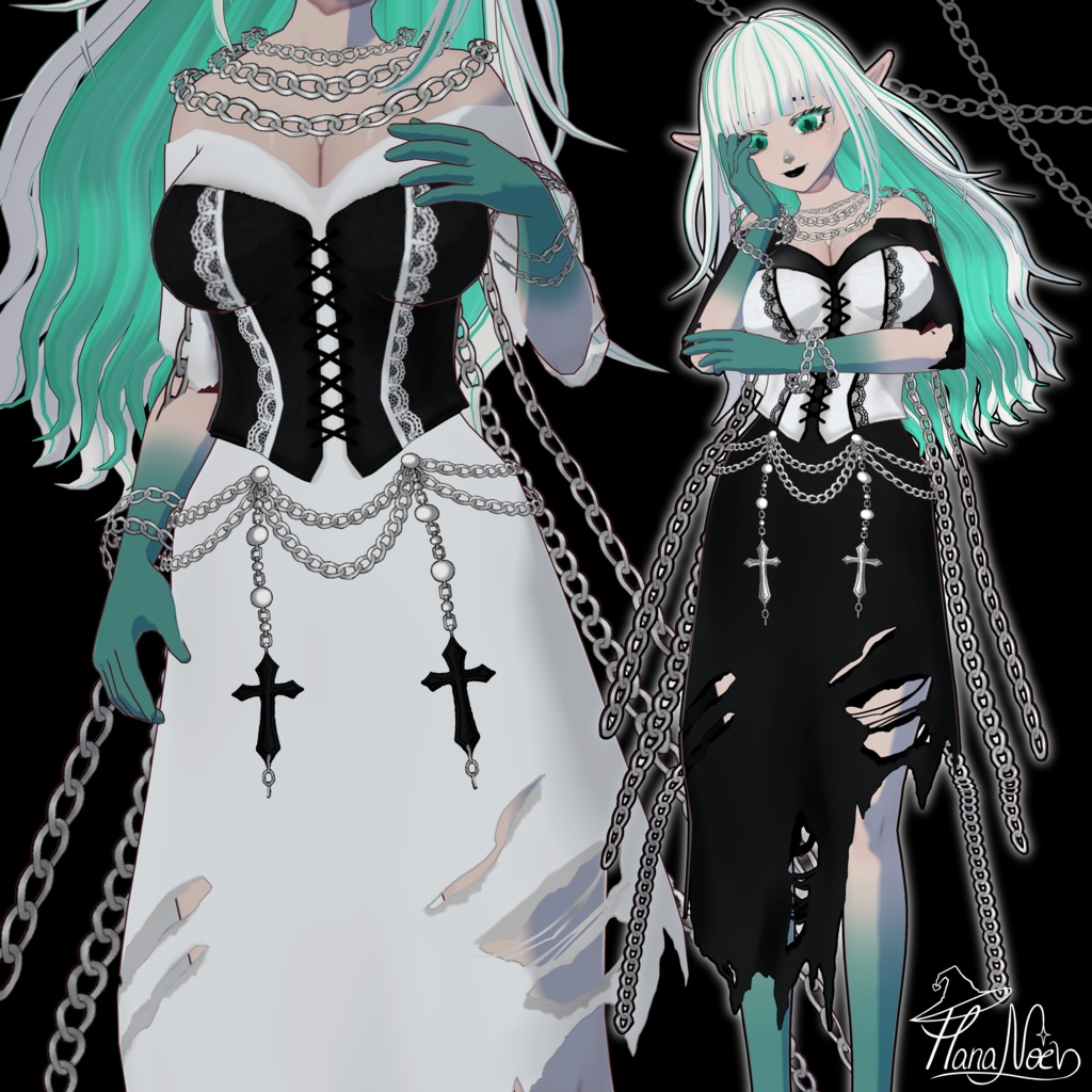 [VRoid] Gothic Ghost Dress