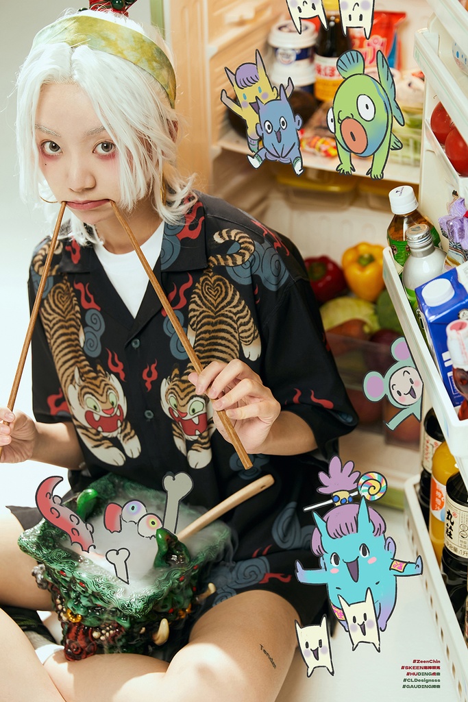 【虎鼎】ZEENxCLコラボシャツ・東南アジア風