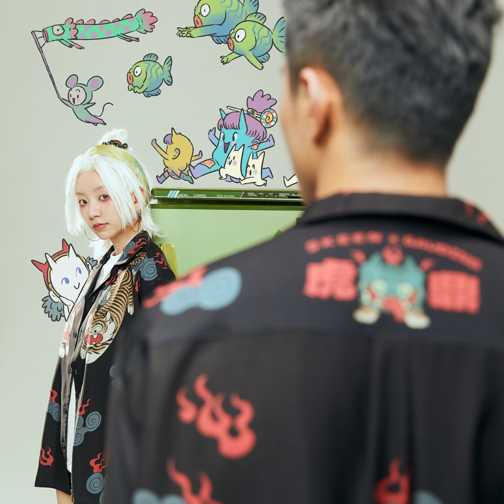 【虎鼎】ZEENxCLコラボシャツ・東南アジア風