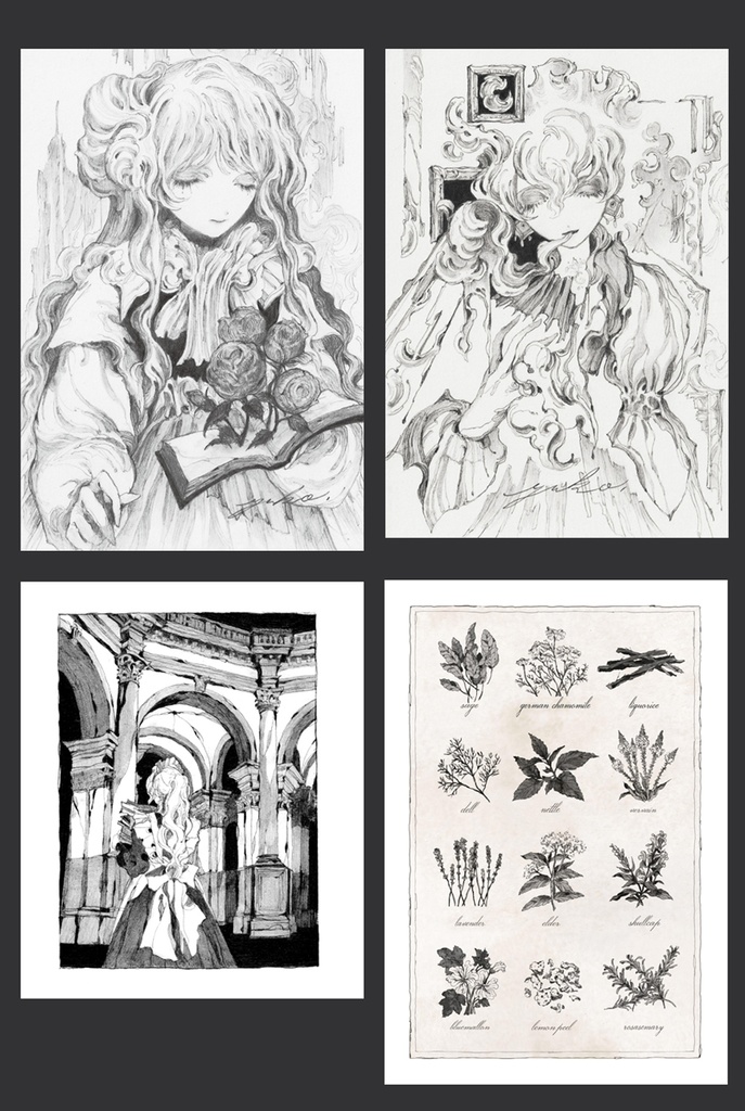 【現品限り】【yuko】商業画集「深黒之灯」