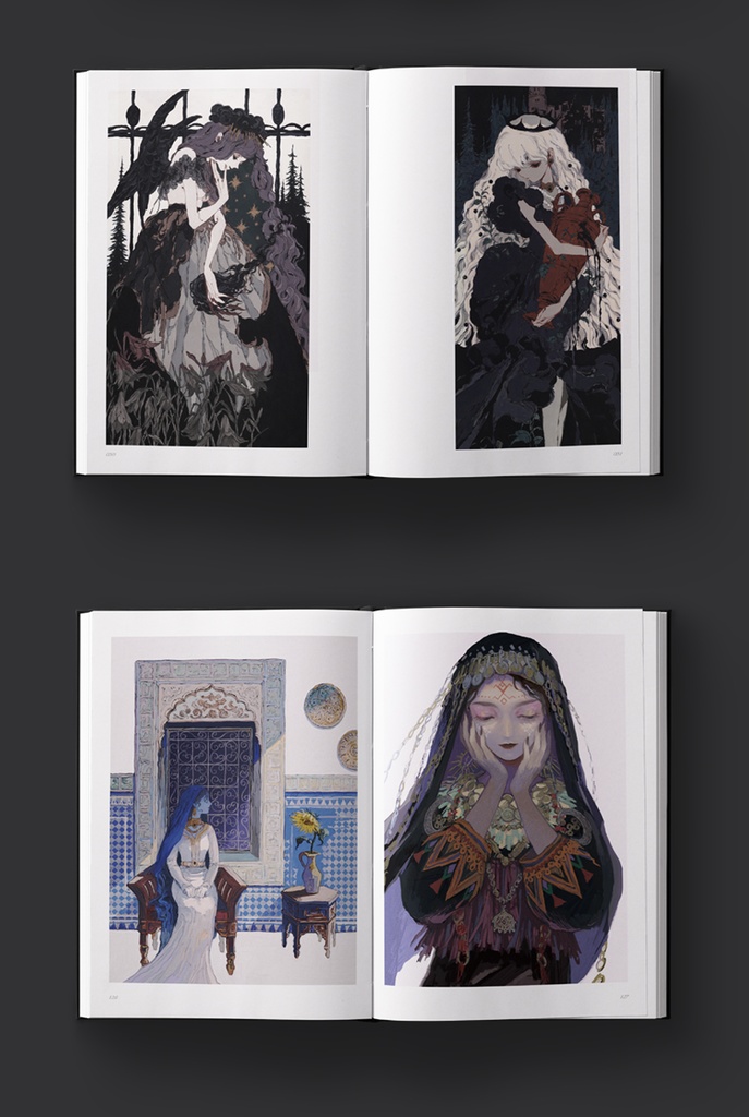 【現品限り】【yuko】商業画集「深黒之灯」