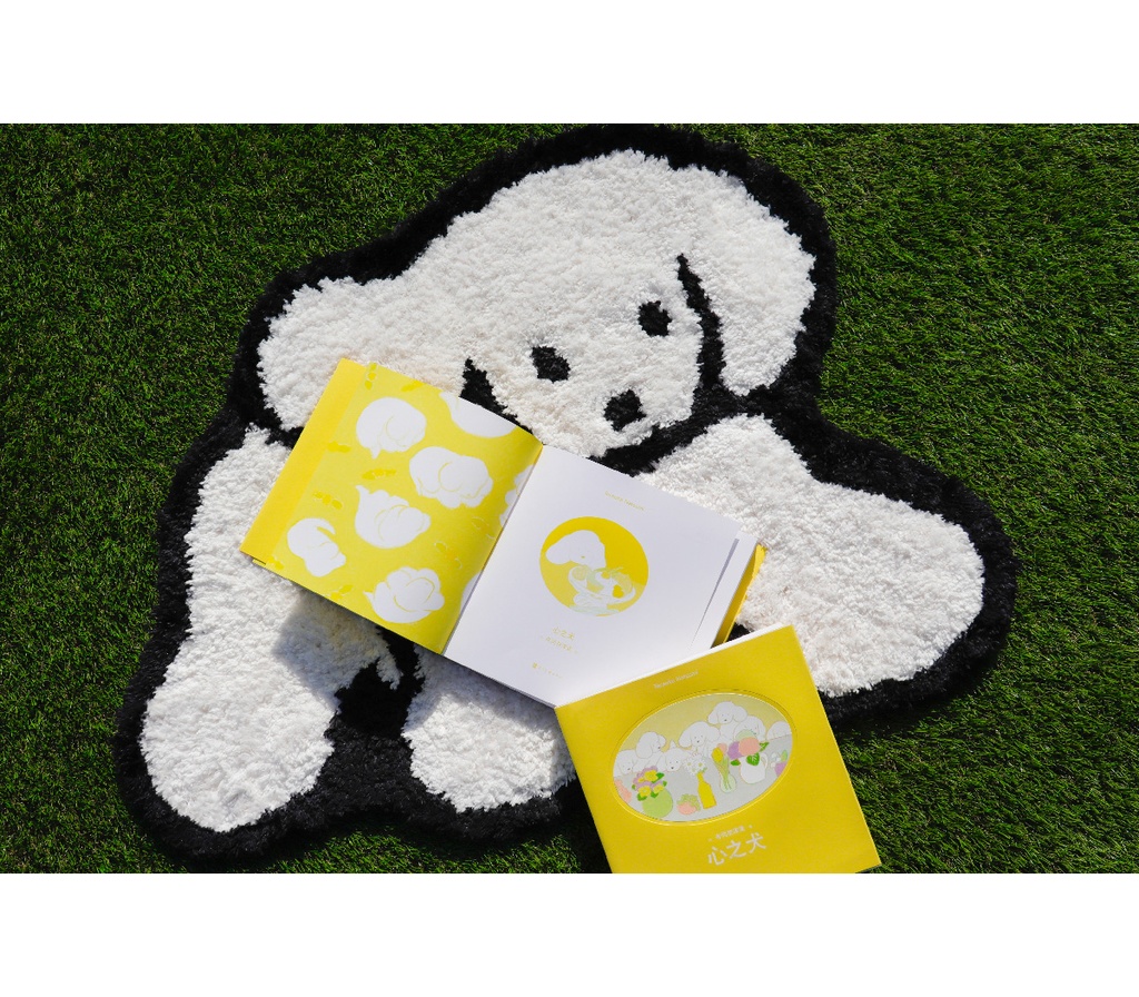 現品入荷【てらおかなつみ】「心の犬」シリーズ・ラグ