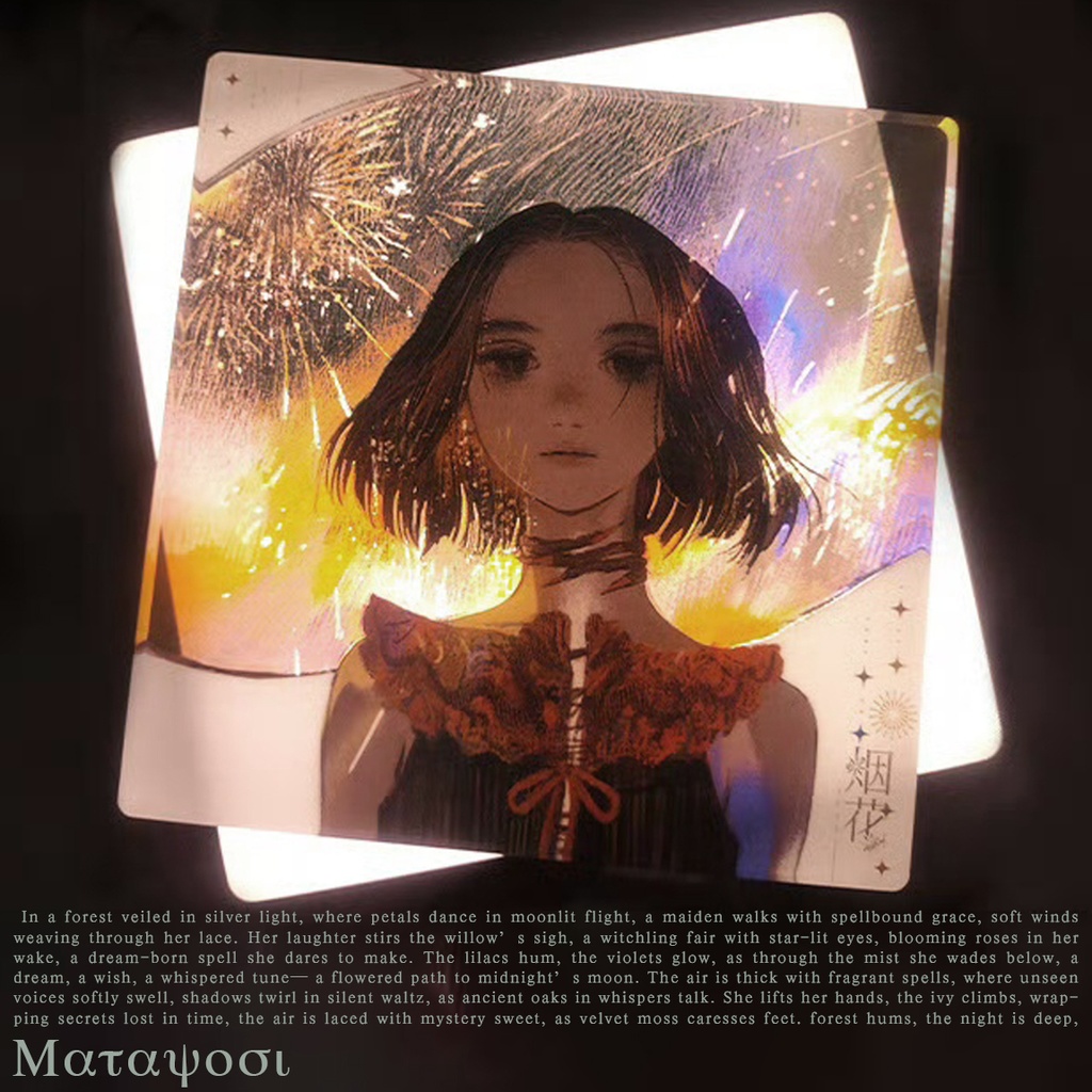 現品【またよしx森漫谷】HANABI・アクリルブロック