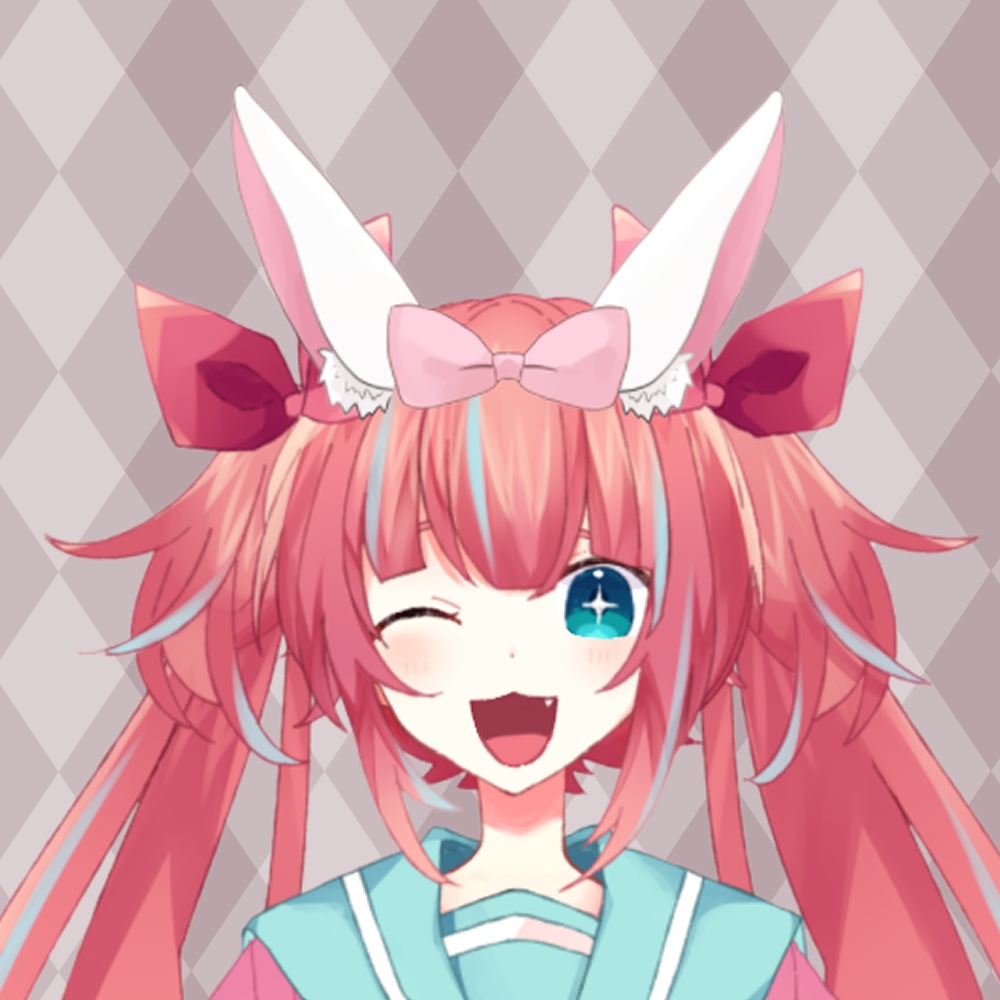 【Vtuber向け素材】うさみみリボン🎀【無料】
